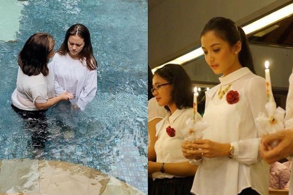 Adem Banget! 7 Artis yang Berbagi Momen Baptisan di Sosial Media