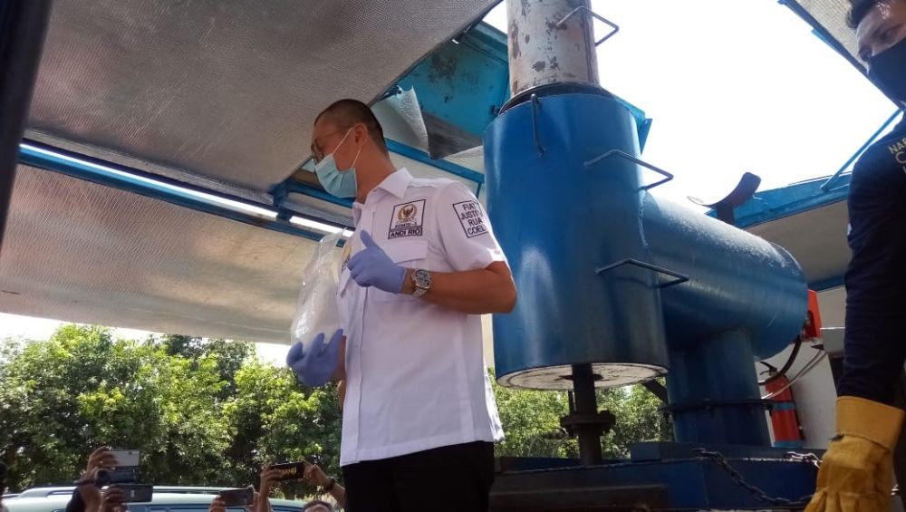 Polda Sulsel Musnahkan 14 Kg Sabu dari Malaysia
