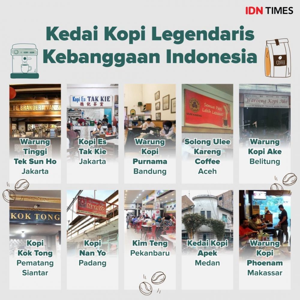 10 Kedai Kopi Paling Legendaris di Indonesia, Gak Cuma Ada di Jakarta