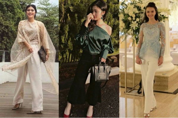 9 Ide Outfit Kondangan dengan Celana Bahan ala Seleb, Gak Kalah Kece!