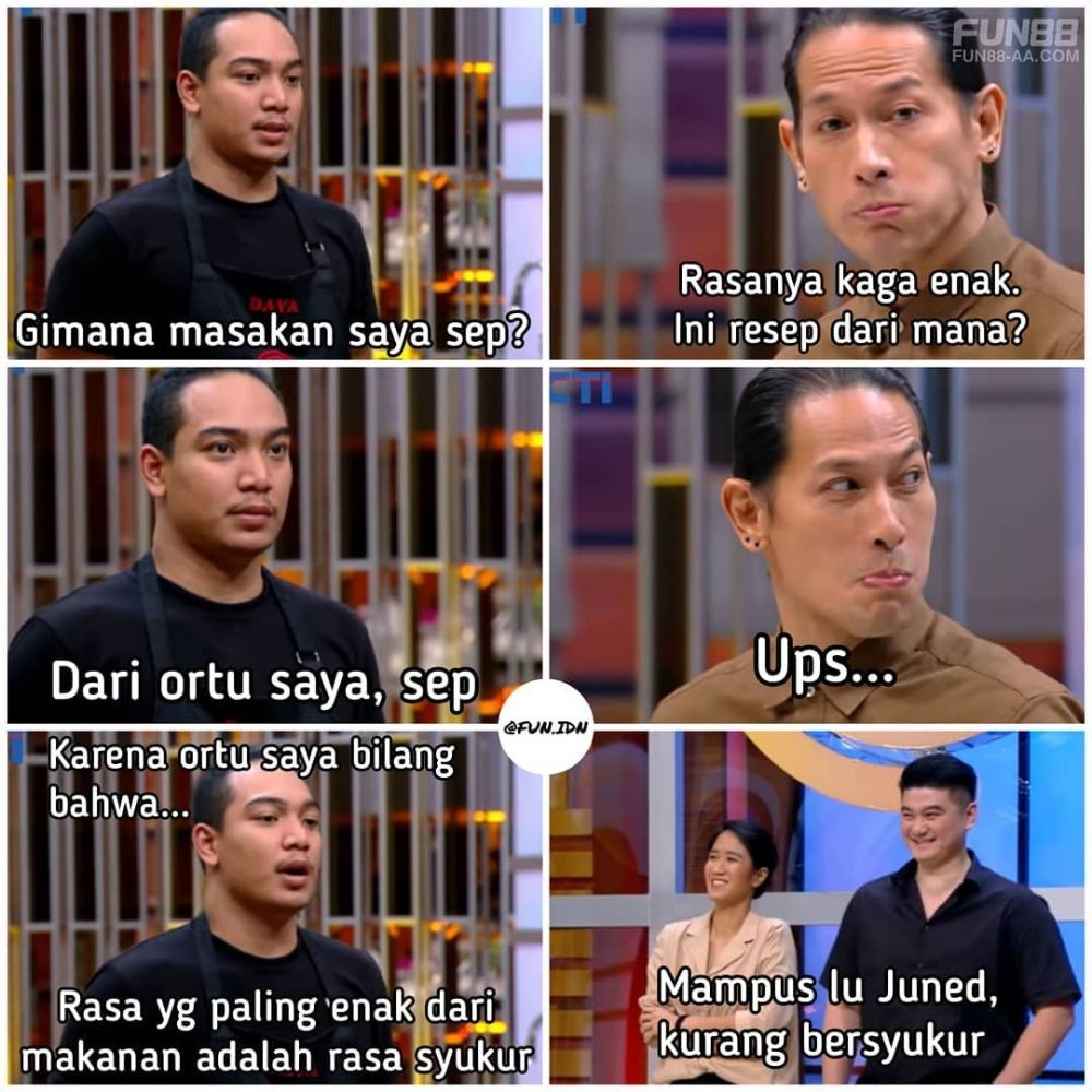 10 Meme Ngobrol Juri & Peserta MasterChef ala Netizen Ini Kocak Parah!