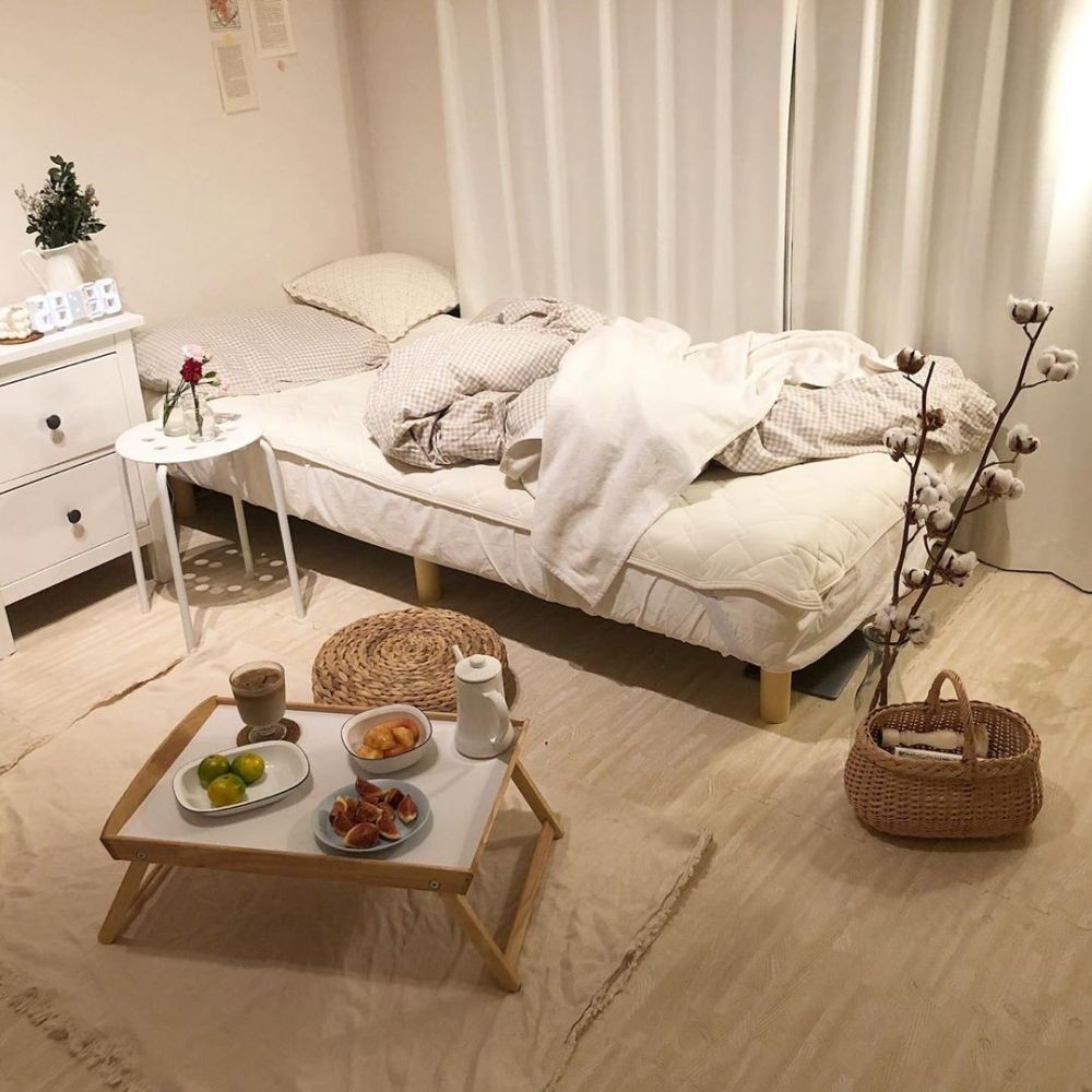 Ide Dekorasi Kamar Kos ala Pinterest, Mirip Kamar Tidur Apato Jepang