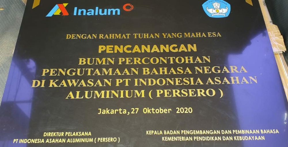 Inalum Jadi BUMN Percontohan Pengutamaan Bahasa Indonesia