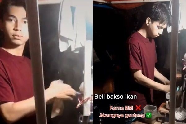 Pembeli jadi Salting, Viral Tukang Bakso Mirip Raffi Ahmad