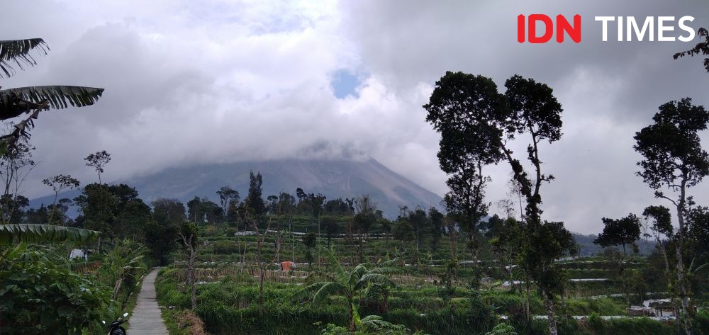 Gunung Merapi Semburkan Awan Panas, Hujan Abu di 4 Desa di Boyolali 