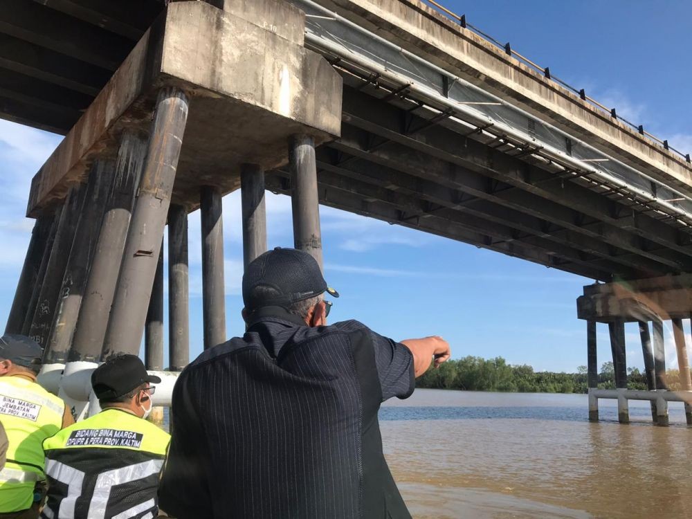 Jembatan Dondang Retak Disenggol Tongkang, Ini Respons Dishub Kaltim