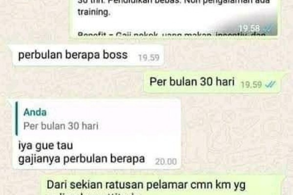 Belum Diterima Sudah Belagu, 10 Chat Pelamar Kerja Ini Bikin HRD Emosi