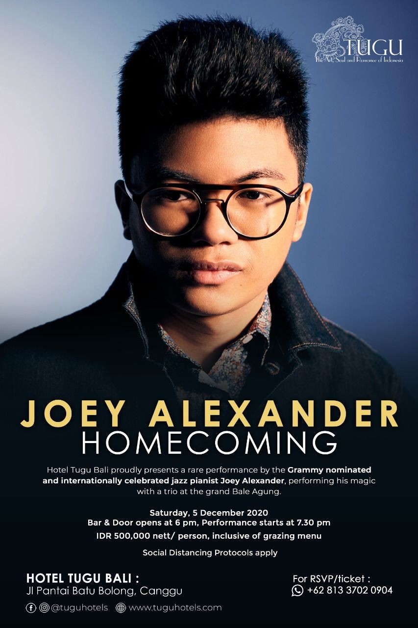 Peraih Nominasi Grammy Joey Alexander Bakal Tampil Khusus di Tugu Bali