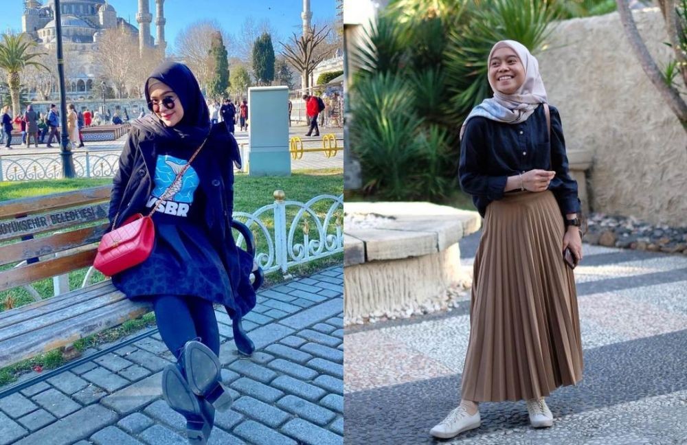Panutan Millennials, 10 Adu Gaya Hijab ala Ria Ricis Vs Lesti Kejora