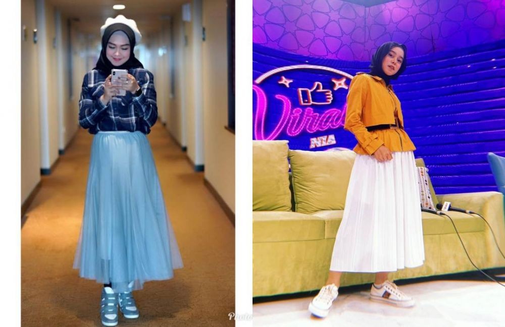 Panutan Millennials, 10 Adu Gaya Hijab ala Ria Ricis Vs Lesti Kejora