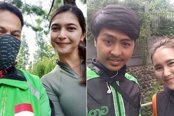 Baik Hati dan Tidak Sombong, 10 Potret Ramah Artis Bareng Abang Ojol