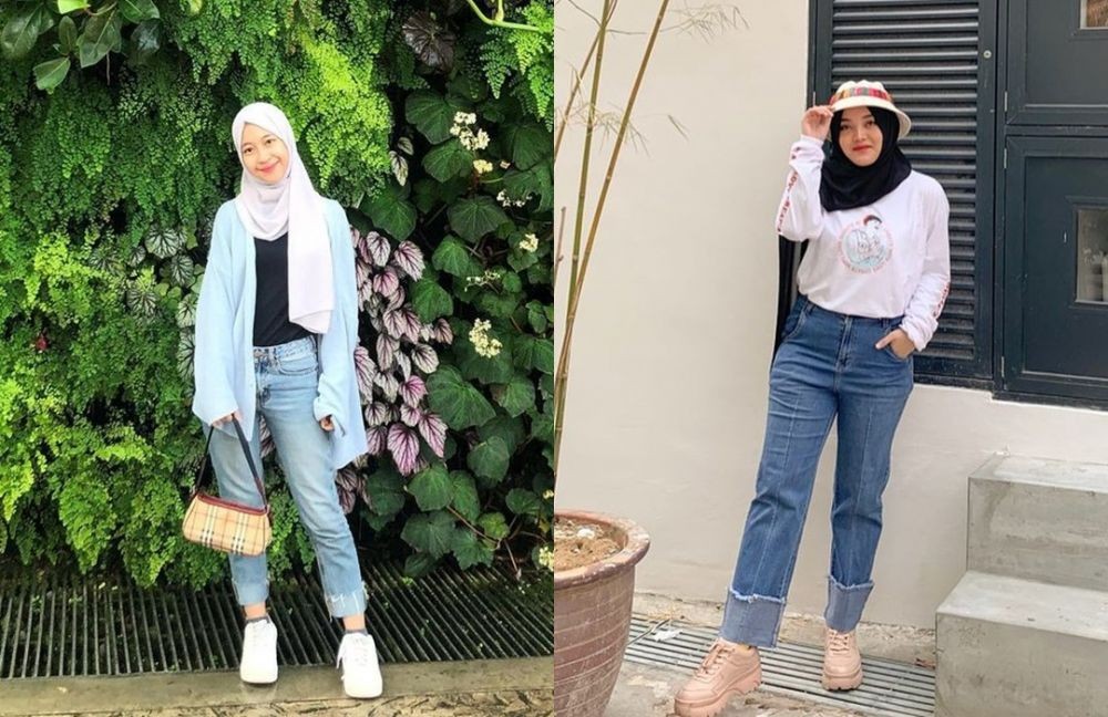 Punya Style Hijab yang Hype, 10 Adu Gaya Putri Delina Vs Adiba Khanza
