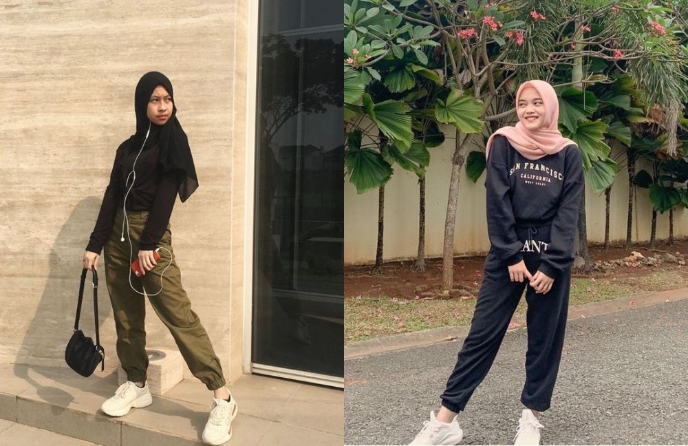 Punya Style Hijab yang Hype, 10 Adu Gaya Putri Delina Vs Adiba Khanza