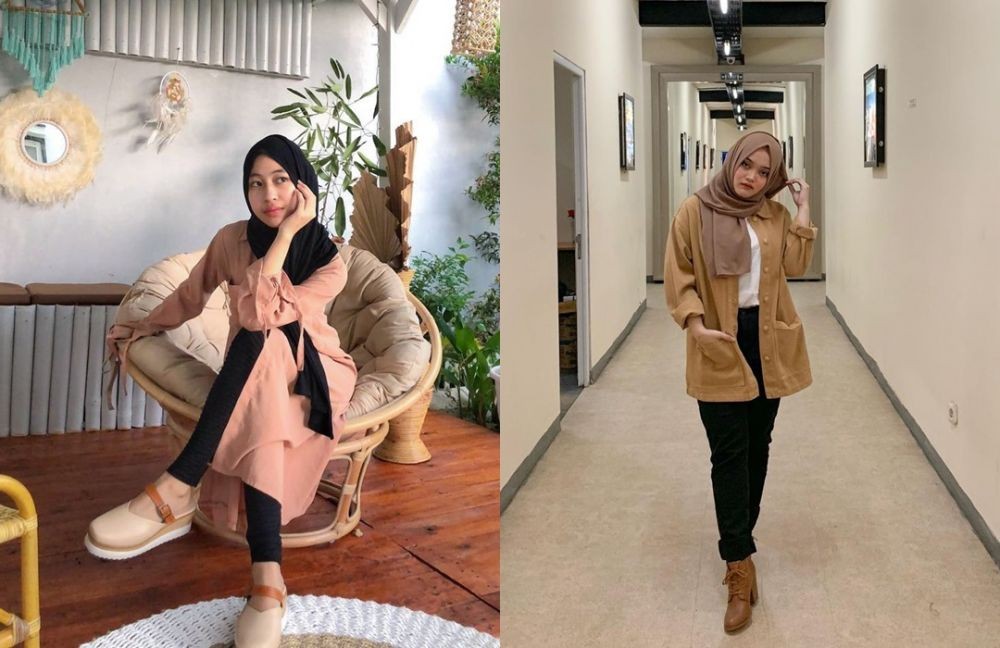 Punya Style Hijab yang Hype, 10 Adu Gaya Putri Delina Vs Adiba Khanza