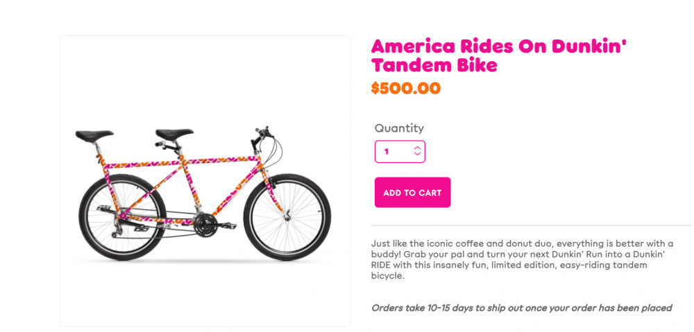 dunkin tandem bike