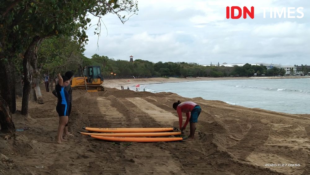 10 Potret Penanganan Abrasi dan Suasana Terkini di Pantai Kuta Bali