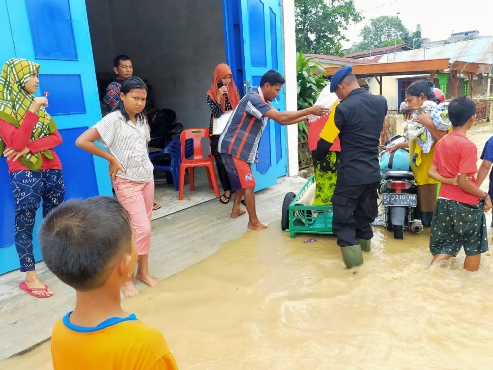 Banjir Rendam 5 Kecamatan di Kota Tebing Tinggi, 3.122 KK Kena Imbas