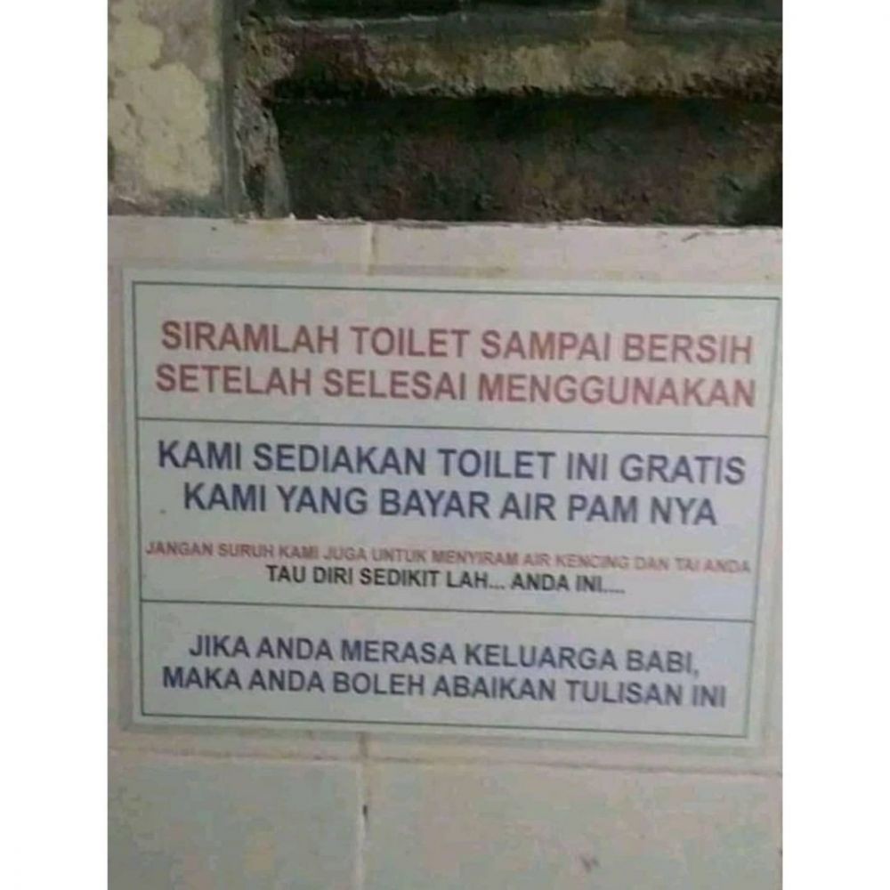 Bikin yang Baca Heran, Ini 10 Tulisan Pengumuman Kocak di Tempat Umum