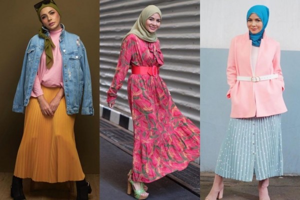 Penuh Warna dan Motif, 10 Padu Padan OOTD Hijab ala Meisya Siregar
