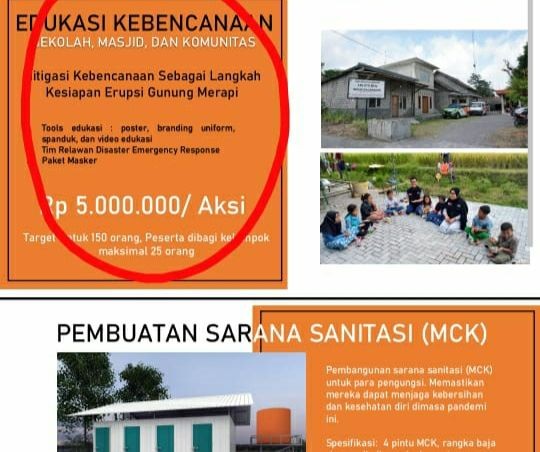 Pemkab Sleman Telusuri Poster Paket Donasi Bencana Gunung Merapi