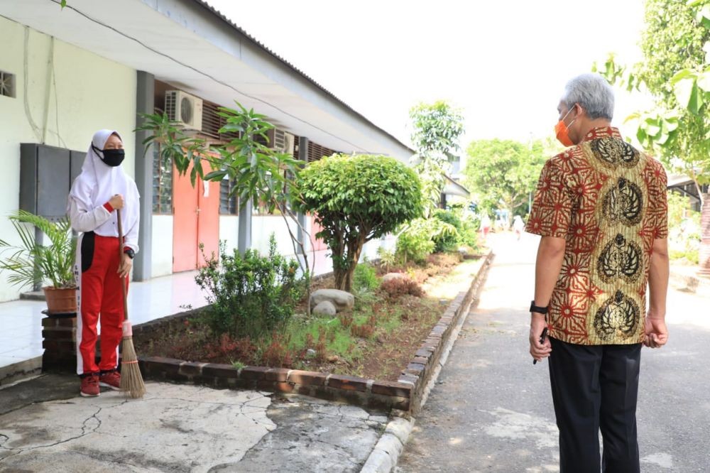 3 Hari Sebelum Lockdown, Ganjar Bertemu Siswa SMK Negeri Jawa Tengah