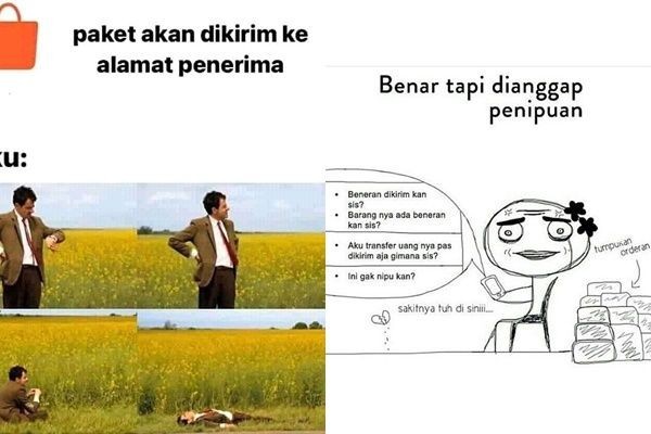 10 Meme Kebiasaan Penjual dan Pembeli Online Shop Ini Lucu Banget
