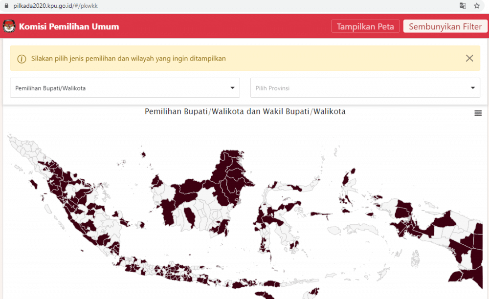 Begini Cara Cek Hasil Suara Pilkada 2020