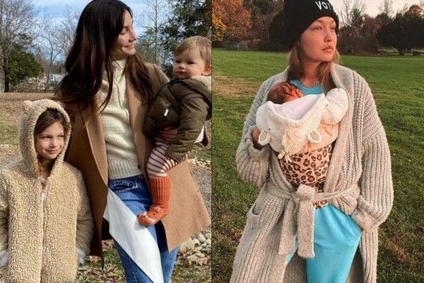 9 Potret Model Victoria Secret Momong Anak, Gak Hanya Jago Pose