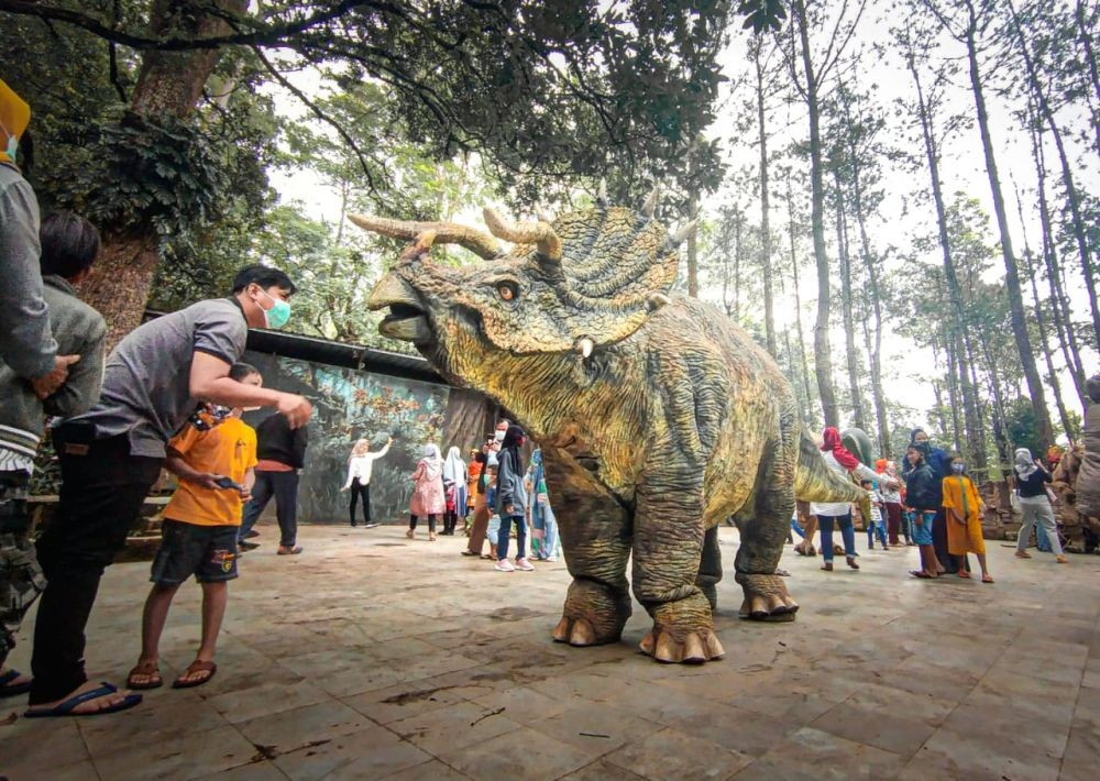 Video Dinosaurus Viral, Mojosemi Forest Park Magetan Diserbu Pelancong