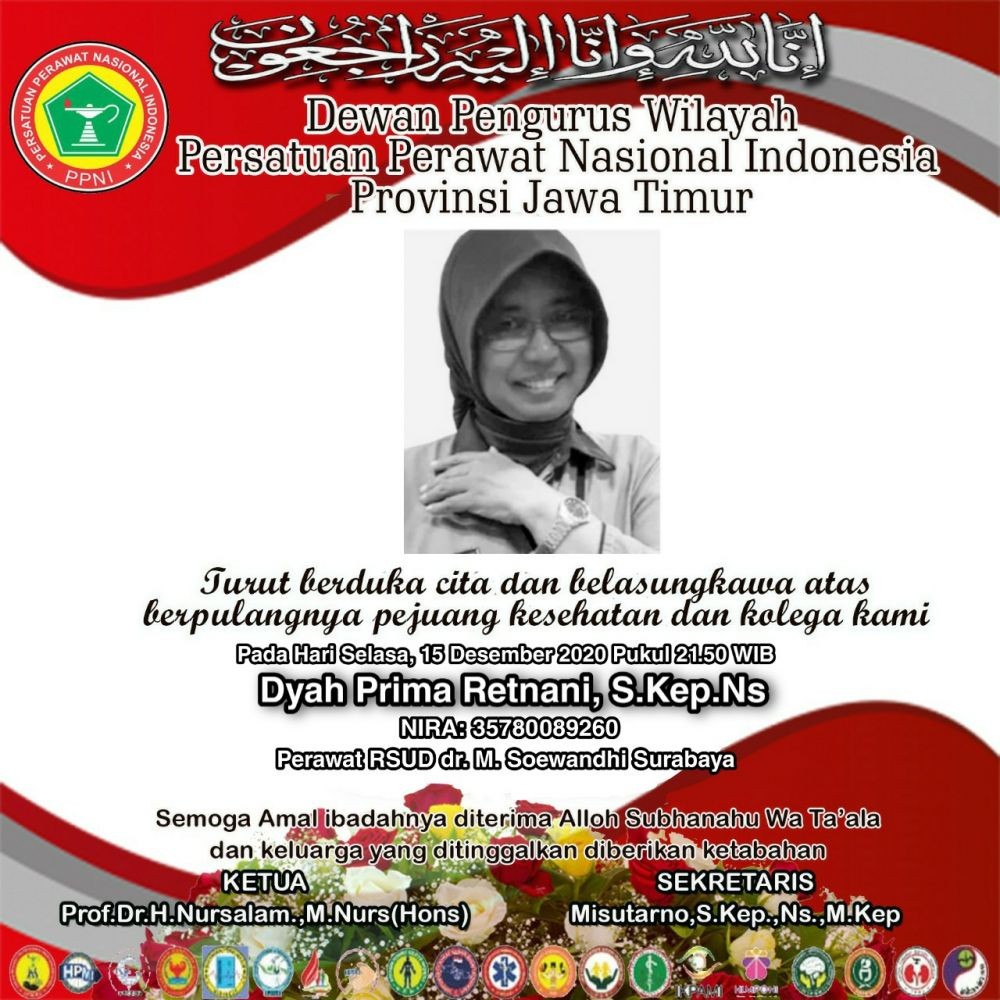 Perawat RSUD dr. M. Soewandhie Surabaya Meninggal karena COVID-19