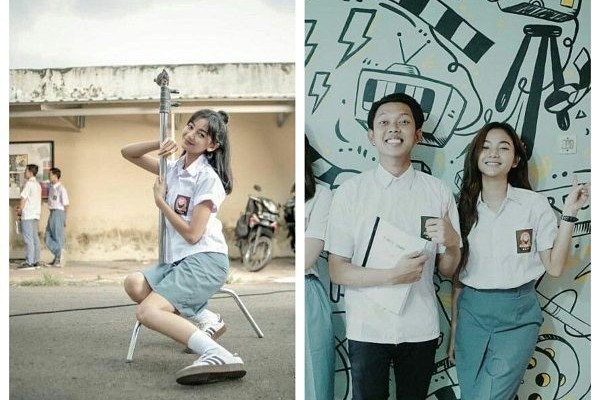 Jadi Pengin Sekolah! 9 Potret Imut Glenca Chysara Pakai Seragam SMA