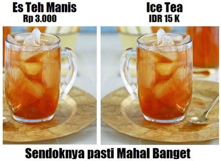 10 Meme Beda Harga Makanan Pakai Nama Indonesia Vs Inggris, Bener Gak?