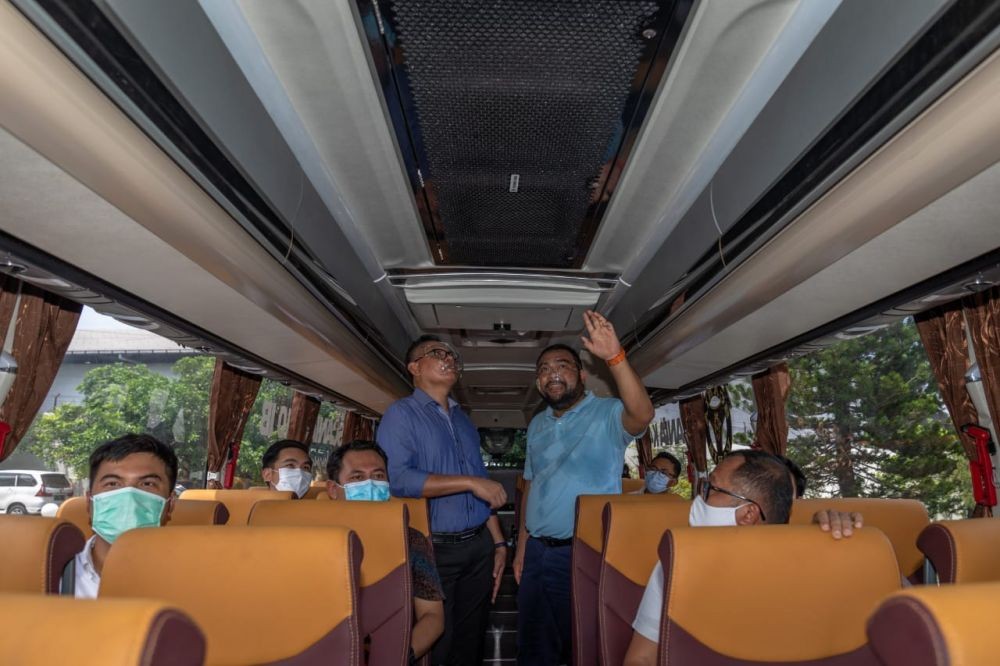 Bus Anti COVID-19, Inovasi Pengusaha Otobus Klaten saat Pandemik