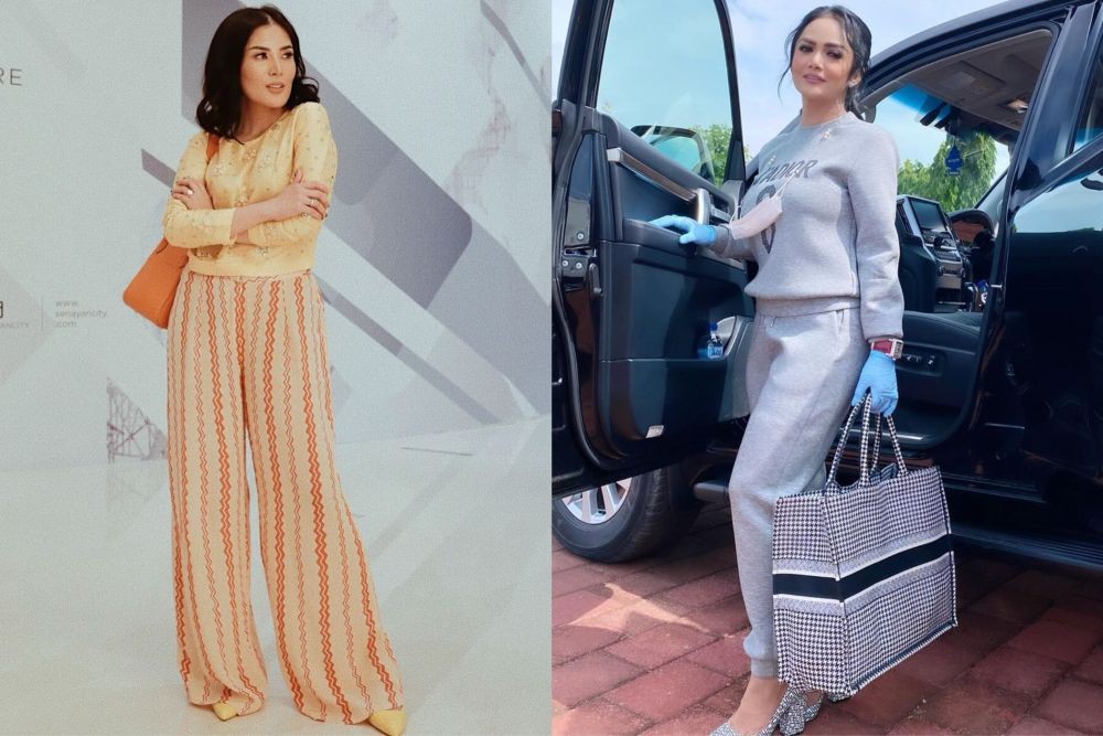 Koleksi Barang Mewah, 9 Adu OOTD Nindy Ayunda Vs Krisdayanti