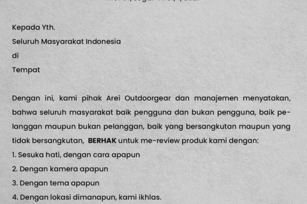 Heboh Eiger Keberatan, Arai Malah Bikin Surat Keringanan