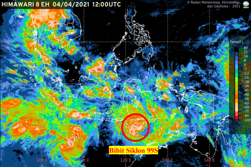 Pengaruh Bibit Siklon Tropis 97S, Waspada Cuaca Ekstrem Landa NTB
