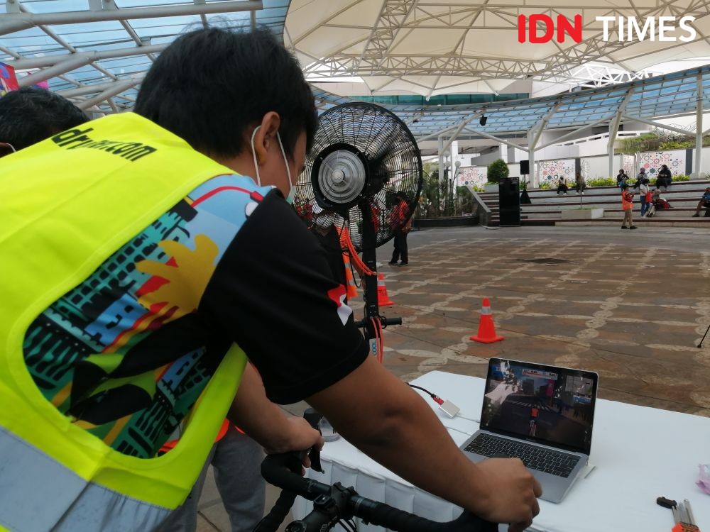 Unik Nih, Lomba Lari dan Sepeda Virtual di Bandara Soekarno-Hatta