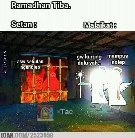 10 Meme Kocak Tentang Setan Yang Dibelenggu Di Bulan Ramadan