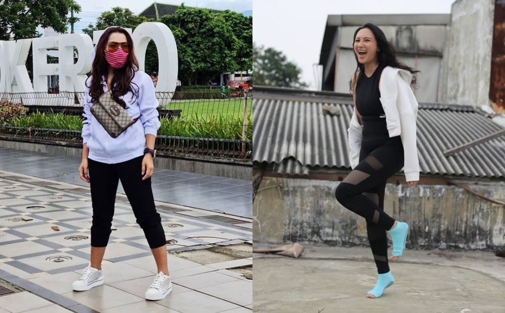 Sosialita Hits bak Anak Muda, 10 Style Mayangsari Vs Tata Cahyani