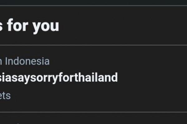 Heboh di Twitter Tagar #IndonesiasorryforThailand, Ada Apa?