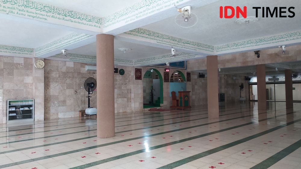 Intip Pelaksanaan Protokol Kesehatan di Masjid HM Asyik Makassar
