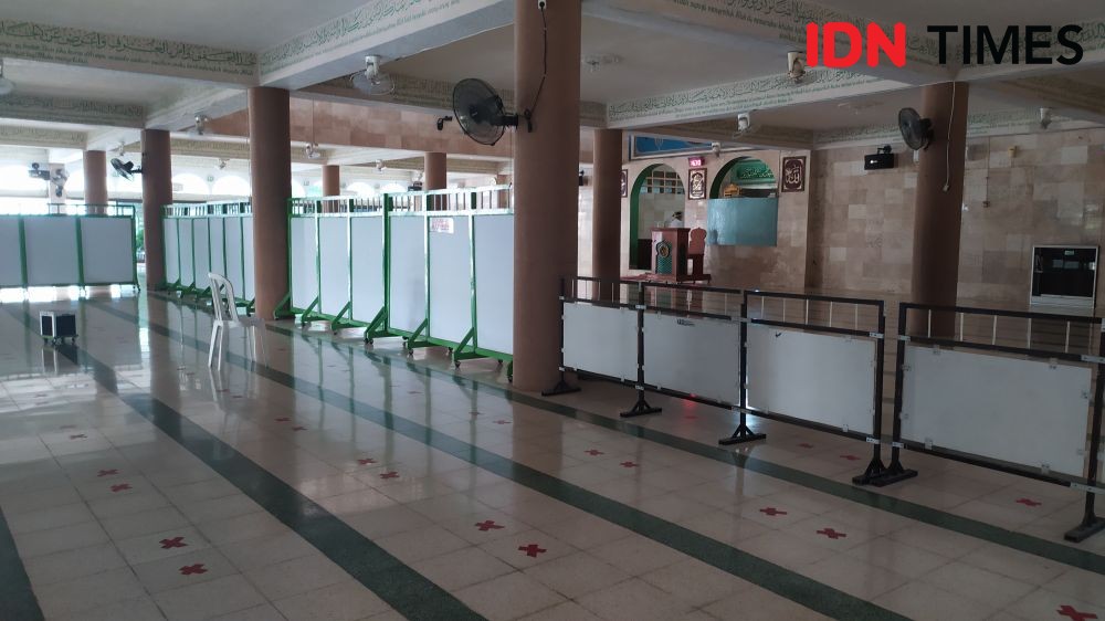Intip Pelaksanaan Protokol Kesehatan di Masjid HM Asyik Makassar