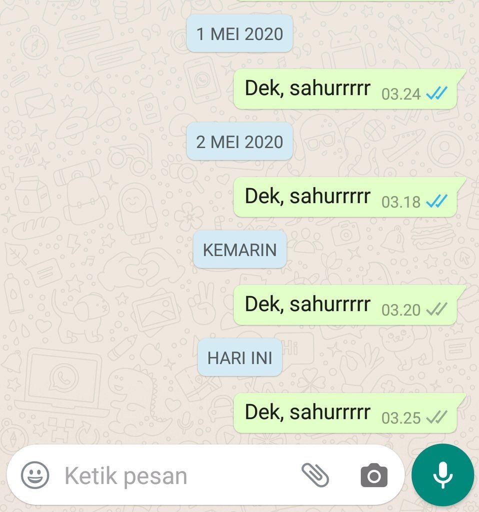 Gak Bisa Diandelin, 10 Chat Bangunin Sahur yang Berakhir Gagal