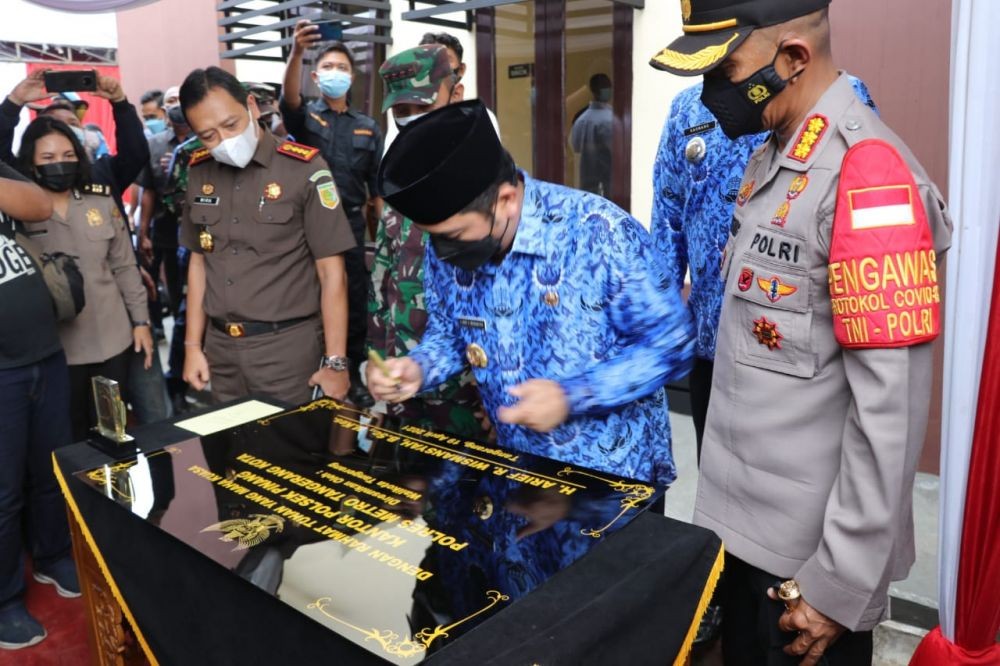 Terbengkalai Sejak 2016, Mapolsek Pinang Kota Tangerang Diresmikan 