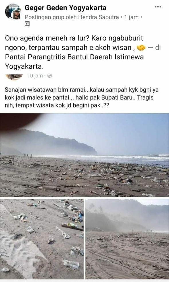 Viral Sampah Menumpuk di Pantai Parangtritis, Ini Faktanya