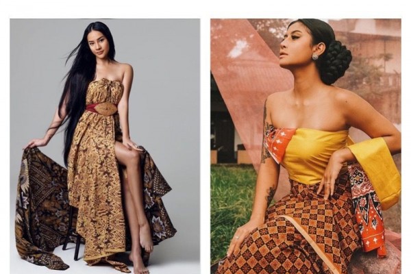 10 Adu Pesona Awkarin vs Anya Geraldine dengan Pakaian Tradisional