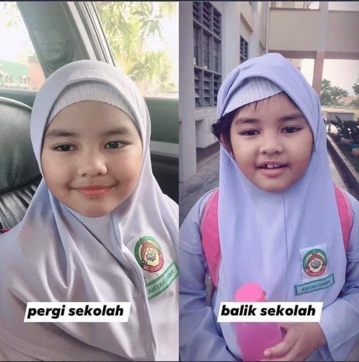 Perbedaannya Jauh Banget, 10 Kondisi Anak Pergi Vs Pulang Sekolah