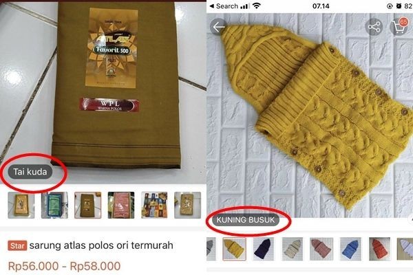 10 Potret Keterangan Nama Warna Pakaian di Online Shop Ini Ngaco Abis
