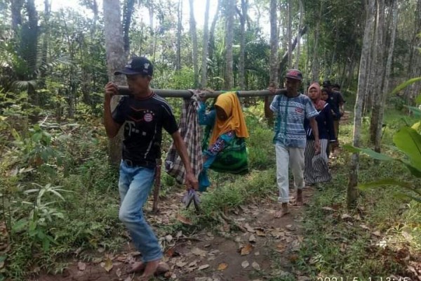 Kisah Miris Ibu Hamil di Pandeglang Ditandu Lewati Hutan ke Puskesmas