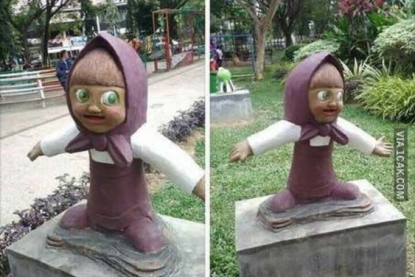 10 Potret Patung yang Bentuknya Gagal Abis, Gak Mirip dengan Aslinya